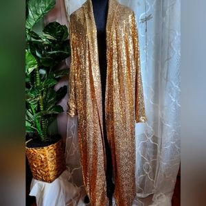Lane Bryant size 22/24 Gold Sequin Duster